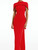 Red  Cape Collar Maxi Dress