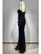 Noir V-Neck Beaded Maxi Dress 