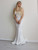 White Strapless Sequined Maxi Dress