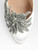 Satin Crystal Embellished Round Toe Heels