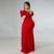 Plus Size Formal Maxi Red Dress