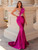 Grrly Grrls Pink Strapless Feather Sequin Maxi Dress 