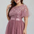 Plus Size A-Line Sequined Embroidery Dress