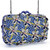 Grrly Grrls Blue Flowered Evening Clutch  