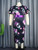 Plus Size Black Floral Printed Midi Dress 