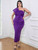 Plus Size Purple One Shoulder Dress