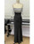 Strapless Sequined Black Maxi Dress 
