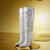Sequined Slim Knee-High Boots
