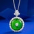 Handmade Emerald Diamond Pendant