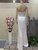 Sequined High Split White Maxi Dress