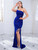 Royal Blue One Shoulder Sequined Gown