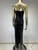 Black Strapless Mesh Sequined Gown