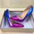 Riveted Granulated Color Stiletto Pumps