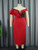Plus Size Off Shoulder Red Lace Dress