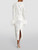O-Neck Sequin Feather Midi Dress 