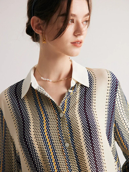 Silk Elegance Printed Daylight Blouse