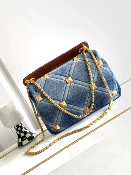 New Denim Rivet Handbag  