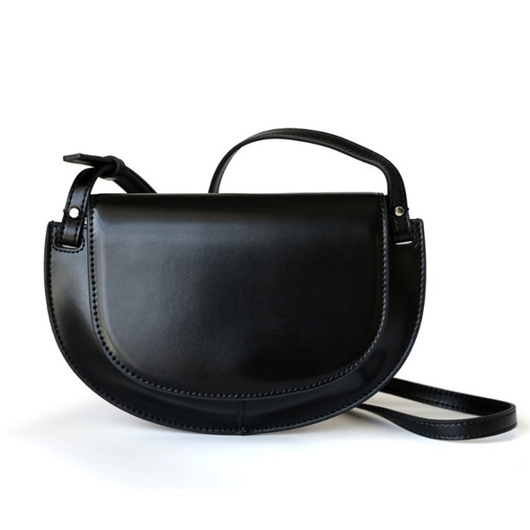 Leather Crossbody Saddle Bag