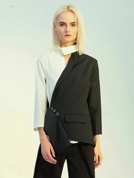 New Age Hollow Out Suit Jacket