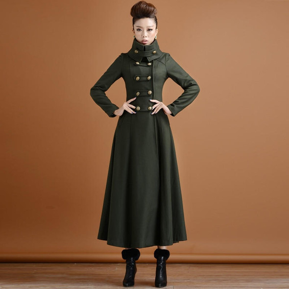 Military Double Breasted Wool Coat