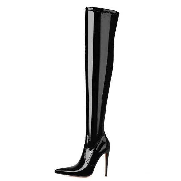 Pointy Toe Thigh High Boots