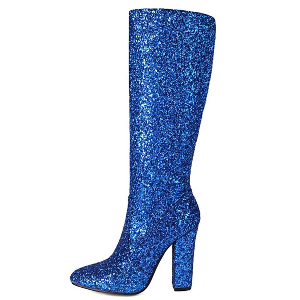 Luxury Knee-High Sparkly Boots 
