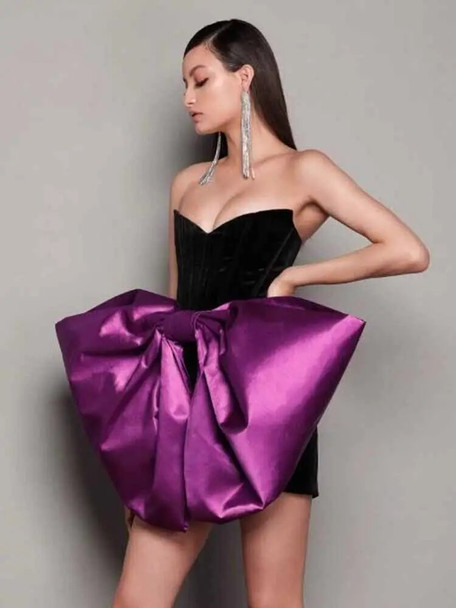 Strapless Big Bow Party Dress