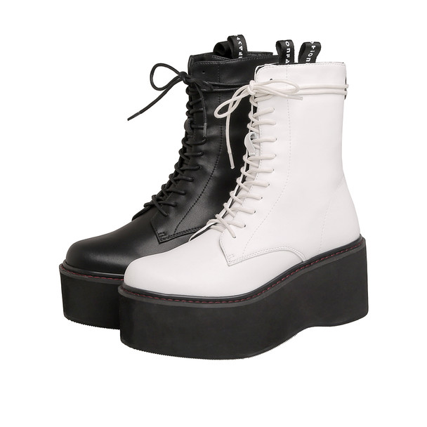 Trendy Lace Up Combat Boots