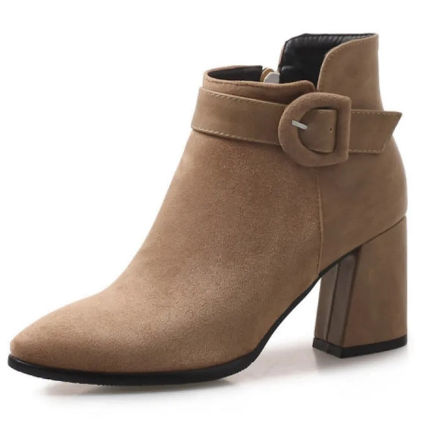 Faux Suede Ankle Boots