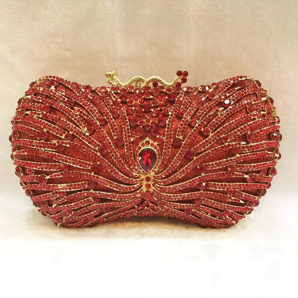 Gorgeous Red Crystal Clutch
