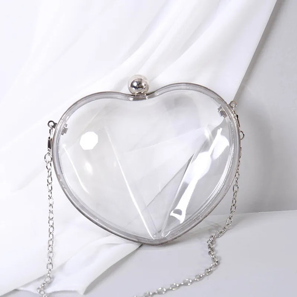 Transparent Heart Shape Handbag