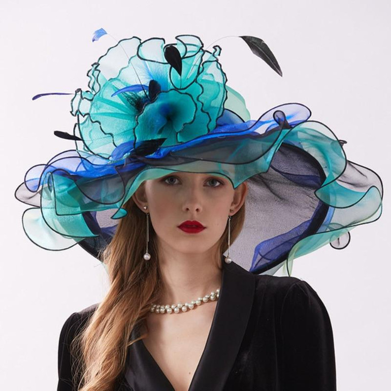 Grrly Grrls Elegant Summer Organza Hat 