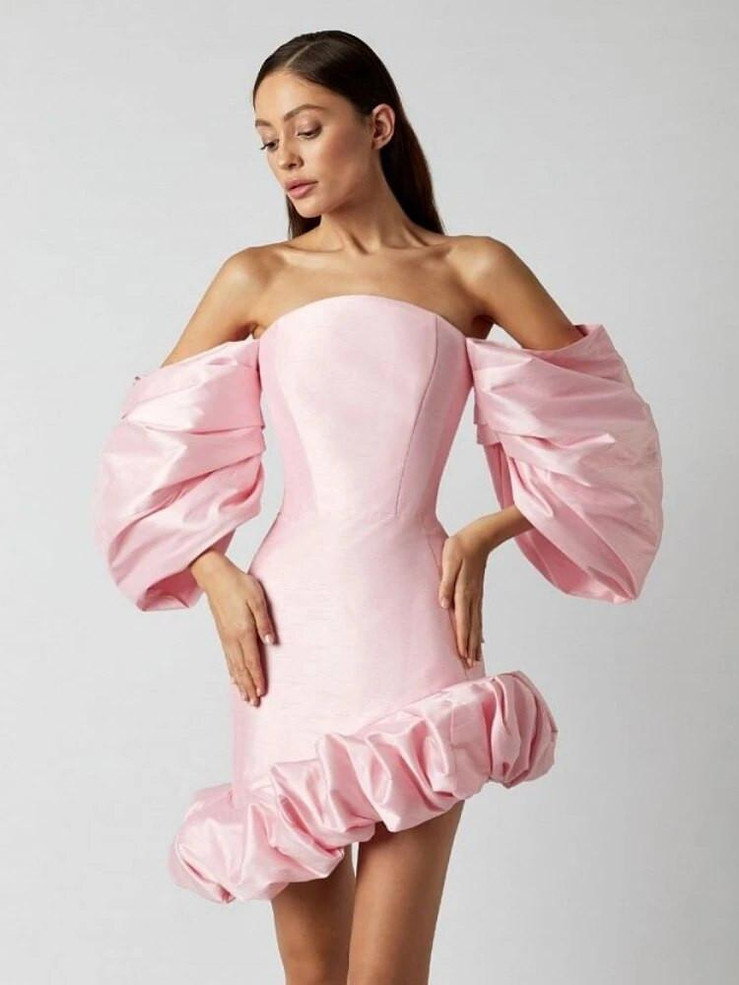 Grrly Grrls Puff Sleeve Tiered Mini Dress  