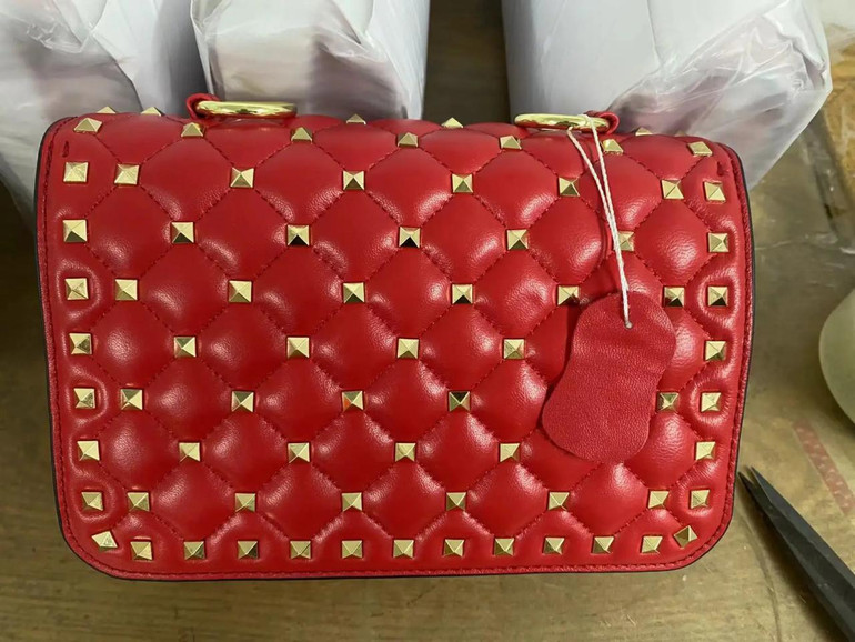 Grrly Grrls Sheepskin Rivet Chain Shoulder Bag 