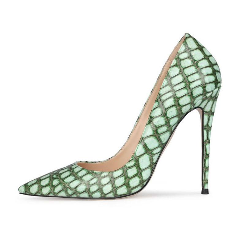 Grrly Grrls Elevated Elegance Embossed Pointed Toe Heels 
