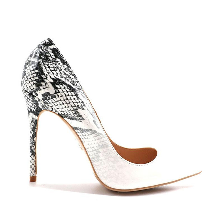 Grrly Grrls Snake Pattern Gradient Pointed Toe Stilettos 