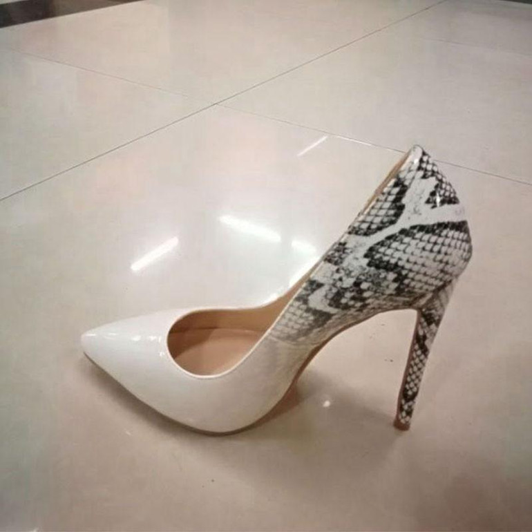 Grrly Grrls Snake Pattern Gradient Pointed Toe Stilettos 