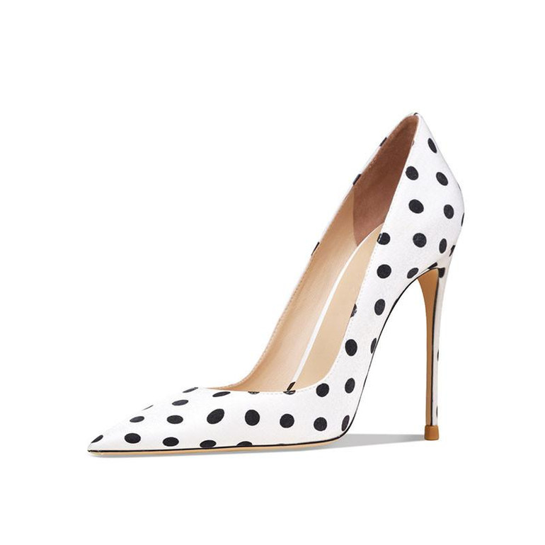Grrly Grrls Polka Dot Pointed Toe Stilettos 