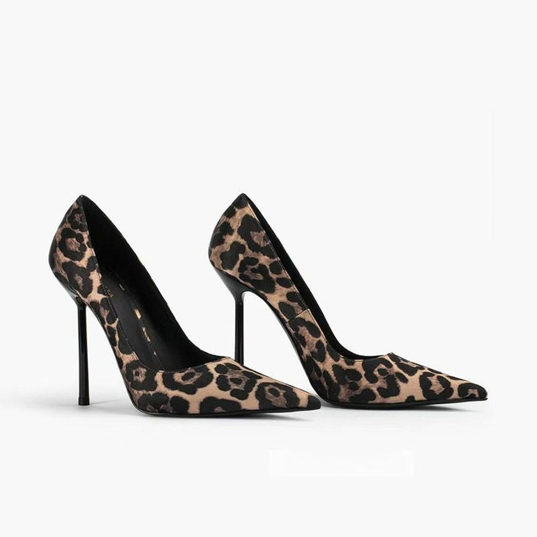 Grrly Grrls Wild Leopard Print Pointed Stilettos 