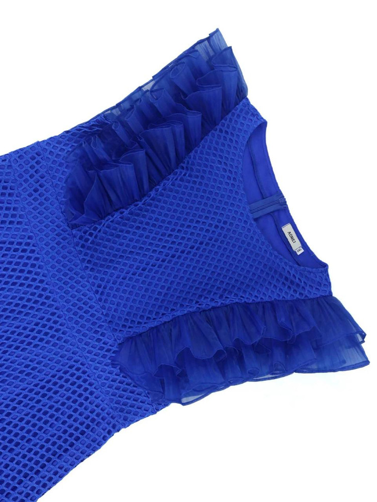 Grrly Grrls Pleated Mesh A-Line Plus Size Dress 