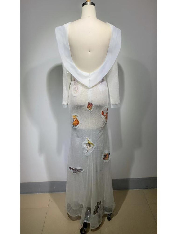 Grrly Grrls Ethereal Starfish Sequin Maxi Dress  