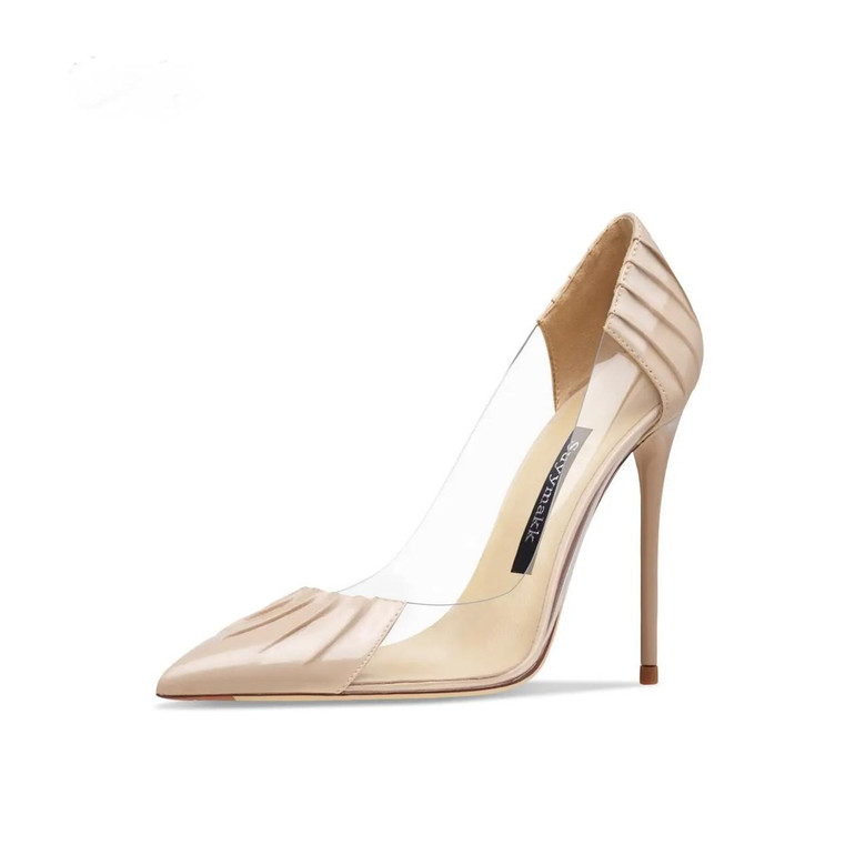  Chic Pleated Microfiber Pumps  