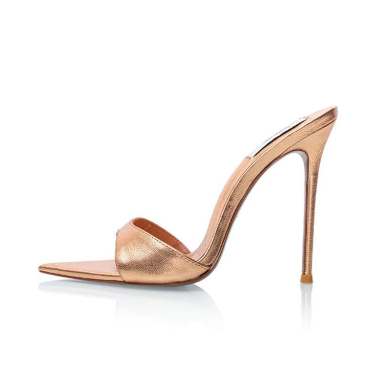  Neriah Stitched Stiletto Slides 