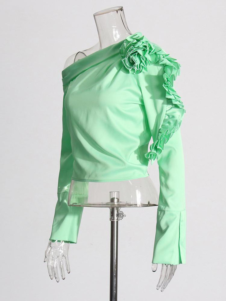  Asymmetria Spliced Blouse 