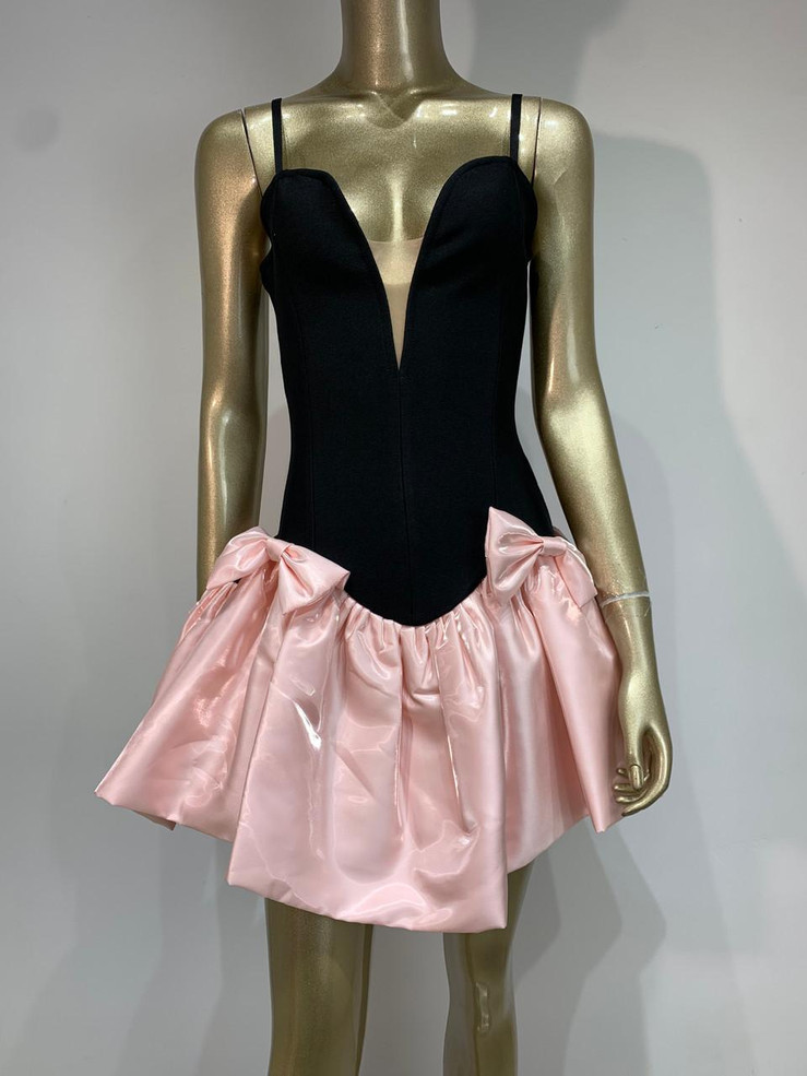  Velvet Rosé Mini Gown  
