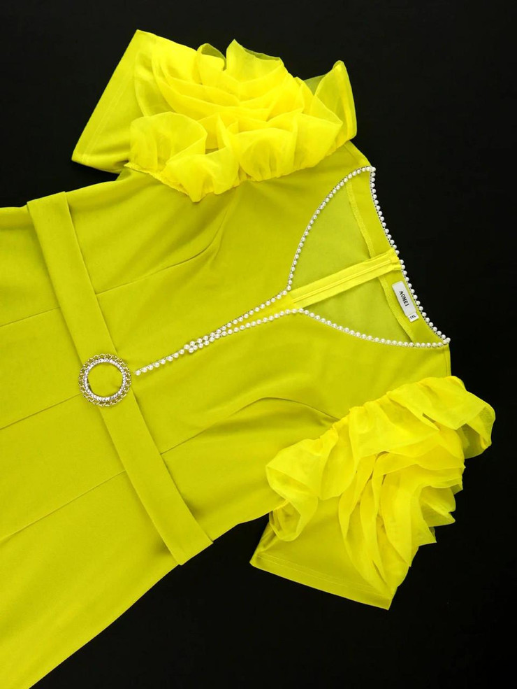  Roselight V-Neck Beaded Jumpsuit 