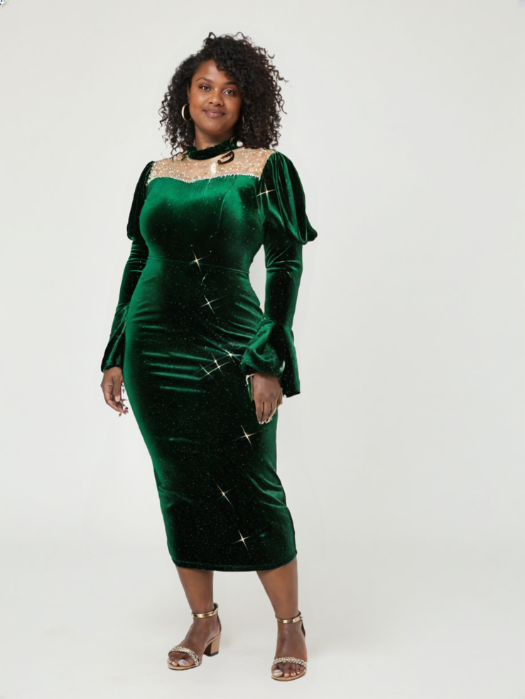 Emerald Reverie Dress — Plus Size 