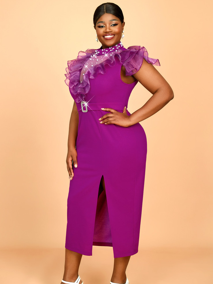 Crimson Amethyst Dress — Plus Size 