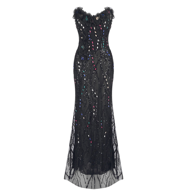 Disco Bloom Crystal Gown
