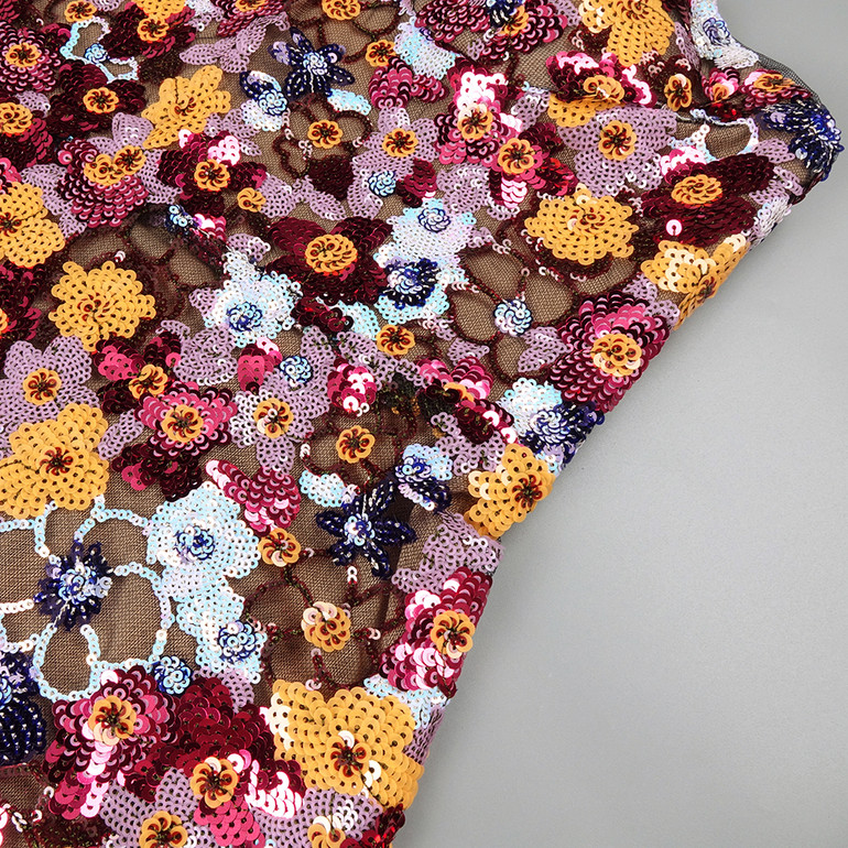 Midnight Bloom Sequin Gown 